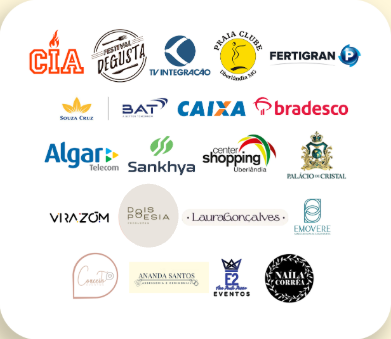 Marcas que já contrataram a SambaryLove: CIA, Festival Degusta, TV Integração, Praia Clube, Fertigran, Souza Cruz, BAT, Caixa, Bradesco, Algar Telecom, Sankhya, Center Shopping Uberlândia, Palácio de Cristal, Virazom, Dois Poesia, Laura Gonçalves, Emovere, Ananda Santos, F2 Eventos e Naila Corrêa.